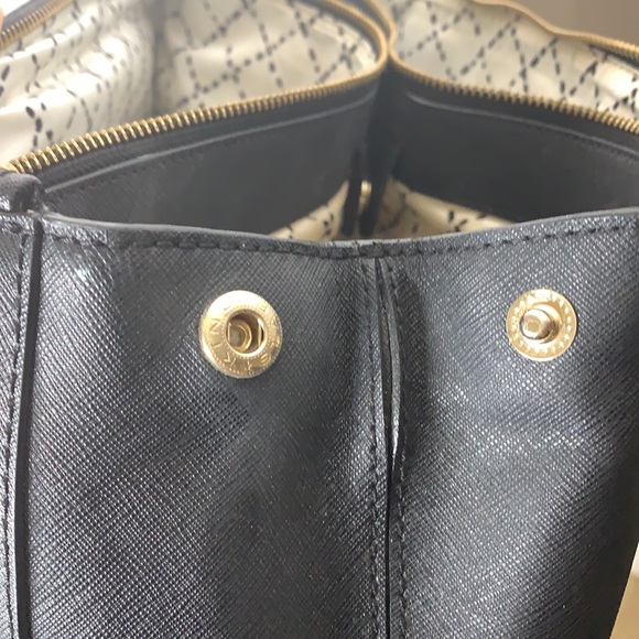 Kate Spade Black Crosshatch Leather Tote Bag - Picture 6 of 6